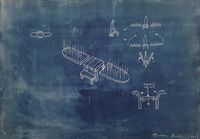 BLUE PRINT - Winged Trap by Aaron Bezzina contemporary artwork print