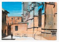 Barcelona, Barri Gòtic by Marc Desgrandchamps contemporary artwork painting, works on paper