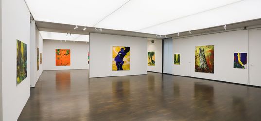 Exhibition view: Bernd Zimmer, The Trees, Galerie Thomas, Munich (27 October–27 January 2024). Courtesy Galerie Thomas.
