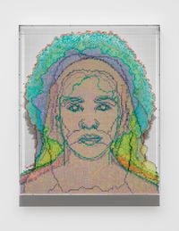 Numbers and Faces: Multi-Racial/Ethnic Combinations Series 1: Face #13, Ellen Yoshi Tani(Japanese/Irish/Danish/English) by Charles Gaines contemporary artwork painting, photography