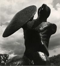 Warrior with Shield by Henry Moore contemporary artwork photography