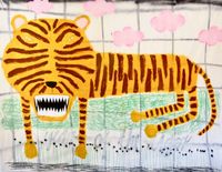 year of the tiger by Gabrielle Graessle contemporary artwork painting
