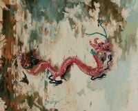 My mother's kitchen dragon by Melora Kuhn contemporary artwork painting, works on paper