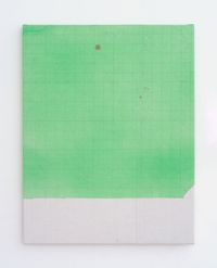 Endnote oblique, pink (green) by Ian Kiaer contemporary artwork painting