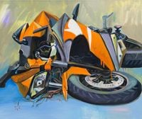 Heartbroken Motorbike #3伤心摩托车#3 by Yan Xinyue contemporary artwork painting