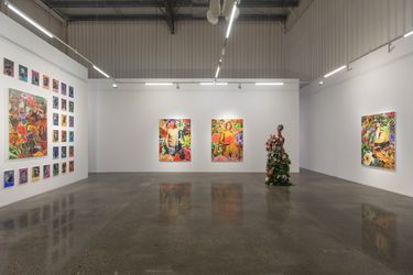 Exhibition view: Larry Amponsah, The Soil From Which We Came, Lawrie Shabibi, Dubai (11 January–17 February 2023). Courtesy the artist and Lawrie Shabibi. Photo: Ismail Noor.