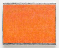 Orange With Grey by Howard Smith contemporary artwork painting, works on paper
