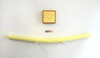 Portrait of Yellow Pool Noodle (Just Wonderful) by Elisabeth Pointon contemporary artwork painting, works on paper, sculpture