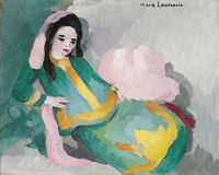 Femme allongée by Marie Laurencin contemporary artwork painting