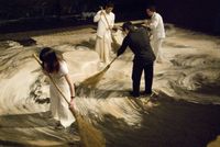 Guernica in Sand by Lee Mingwei contemporary artwork installation