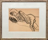 Liegender Akt (Reclining Nude) by Ernst Ludwig Kirchner contemporary artwork works on paper, drawing