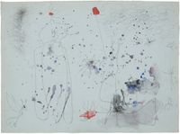Deux femmes, arbres, oiseaux, étoiles by Joan Miró contemporary artwork works on paper, drawing