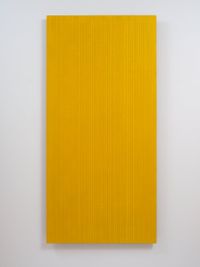 Digit Painting - mid green over yellow by Noel Ivanoff contemporary artwork painting, works on paper