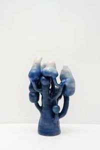 Indigo Fungus by Klas Ernflo contemporary artwork ceramics