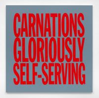CARNATIONS GLORIOUSLY SELFSERVING by John Giorno contemporary artwork painting