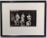 Three Seated Figures by Henry Moore contemporary artwork print