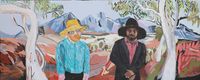 Vincent and Vincent by Vincent Namatjira contemporary artwork painting, works on paper