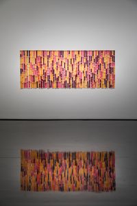 Pink Poles by Elizabeth Willing contemporary artwork mixed media