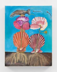 Flowers, Shells, Hammer, Nails by Michael Hilsman contemporary artwork painting