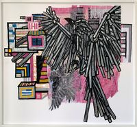 Pink Pop by Dede Bandaid contemporary artwork mixed media