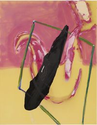 Painting for Fred Sandback by Julian Schnabel contemporary artwork painting