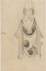 Charles Burchfield, Study for Church Bells Ringing, Rainy Winter Night, No. 1 (1917). Pencil on paper. 21.5 x 13.5 cm. Courtesy Galerie Buchholz, Cologne.
