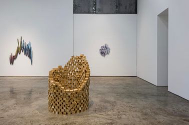 Exhibition view: Sara Naim, Building Blocks, The Third Line, Dubai (16 January–27 February 2019). Courtesy the artist and The Third Line.Image from:Sara Naim: Reality Beyond Rose-Tinted LensesRead ConversationFollow ArtistEnquire