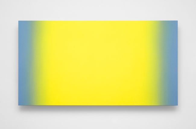 Yellow (Violet), Color Space Diptych by Ruth Pastine contemporary artwork