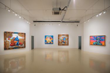 Exhibition view: Ashley Bickerton, Heresy or Codswallop, Gajah Gallery, Singapore (20 January–14 February 2021). Courtesy Gajah Gallery. 