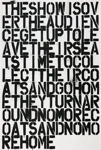 The Show is Over by Christopher Wool And Felix Gonzalez-Torres contemporary artwork print