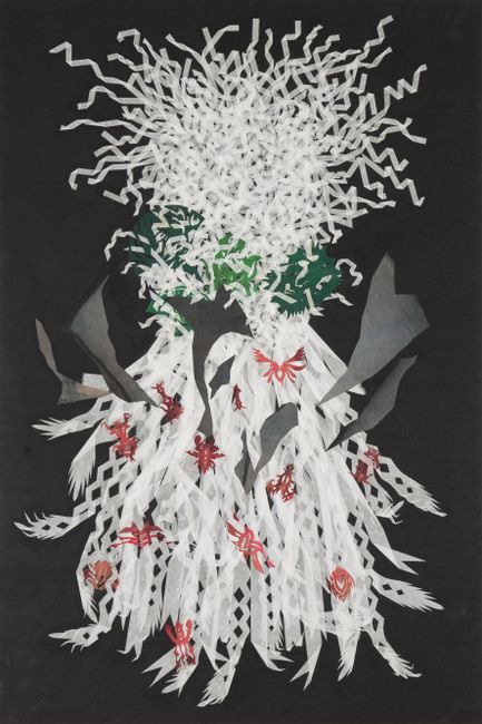 Energy-Powered Soul Stick – Mesmerizing Mesh #74 by Haegue Yang contemporary artwork