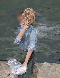 Upstream by Alina Frieske contemporary artwork painting