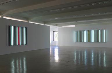 Exhibition view: Robert Irwin, Sprüth Magers, Los Angeles (23 January–21 April 2018). Courtesy the artist and Sprüth Magers, Los Angeles. Photo: Robert Wedemeyer.