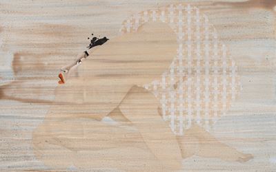 Hayv Kahraman, Back Bend 1 (2020) (detail). Oil on panel. 127 x 127 cm. Courtesy Pilar Corrias.