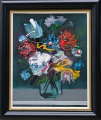 After Ambrosius Bosschaert - A Vase of flowers by Frans Smit contemporary artwork painting