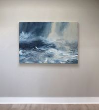 Sea state force 9 - Visibility affected by Janette Kerr contemporary artwork painting