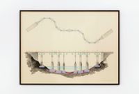 Untitled (An idea for a Bridge) by Charles Avery contemporary artwork works on paper, drawing