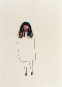 Girl with glasses by Yi Youjin contemporary artwork painting, works on paper, drawing