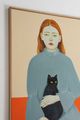 Girl with a cat by Camila Mihkelsoo contemporary artwork 3