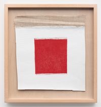 Red Shape by Howard Smith contemporary artwork painting, works on paper