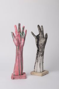 Hand 1 and Hand 2 by Joe Vassallo contemporary artwork painting, works on paper