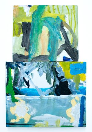 From the Atlantic coast of Maine (top and the Pacific coast of California (bottom) by Peter Matthews contemporary artwork painting, works on paper, sculpture