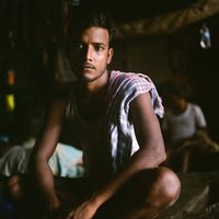 Le garçon aux vitraux à Calcutta, by Denis Dailleux contemporary artwork photography