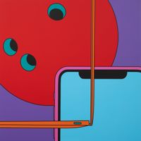 Untitled (with bowling ball) by Michael Craig-Martin contemporary artwork painting