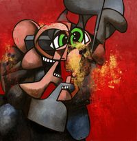 Internal Riot by George Condo contemporary artwork painting