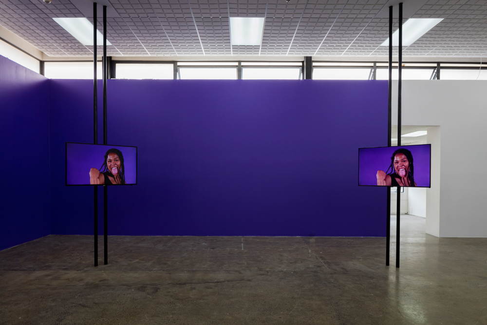 Martine Syms, Notes on Gesture, 2015. Exhibition view, Artspace, Auckland. Photo: Sam Hartnett. Image courtesy the artist.