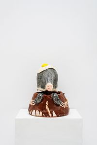 Warren ashtray anteater fried egg by Luis Vidal contemporary artwork sculpture, ceramics