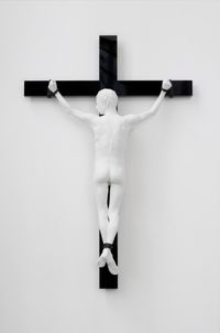 Reversed Crucifix by Elmgreen & Dragset contemporary artwork sculpture
