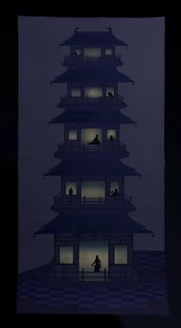 We All Need Stories - Tower from Day into Night by Peng Wei contemporary artwork moving image
