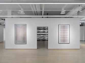 Exhibition view: Michal Rovner, Evolution, Pace Gallery, Geneva (30 January–18 April 2019). © Michal Rover. Courtesy Pace Gallery.